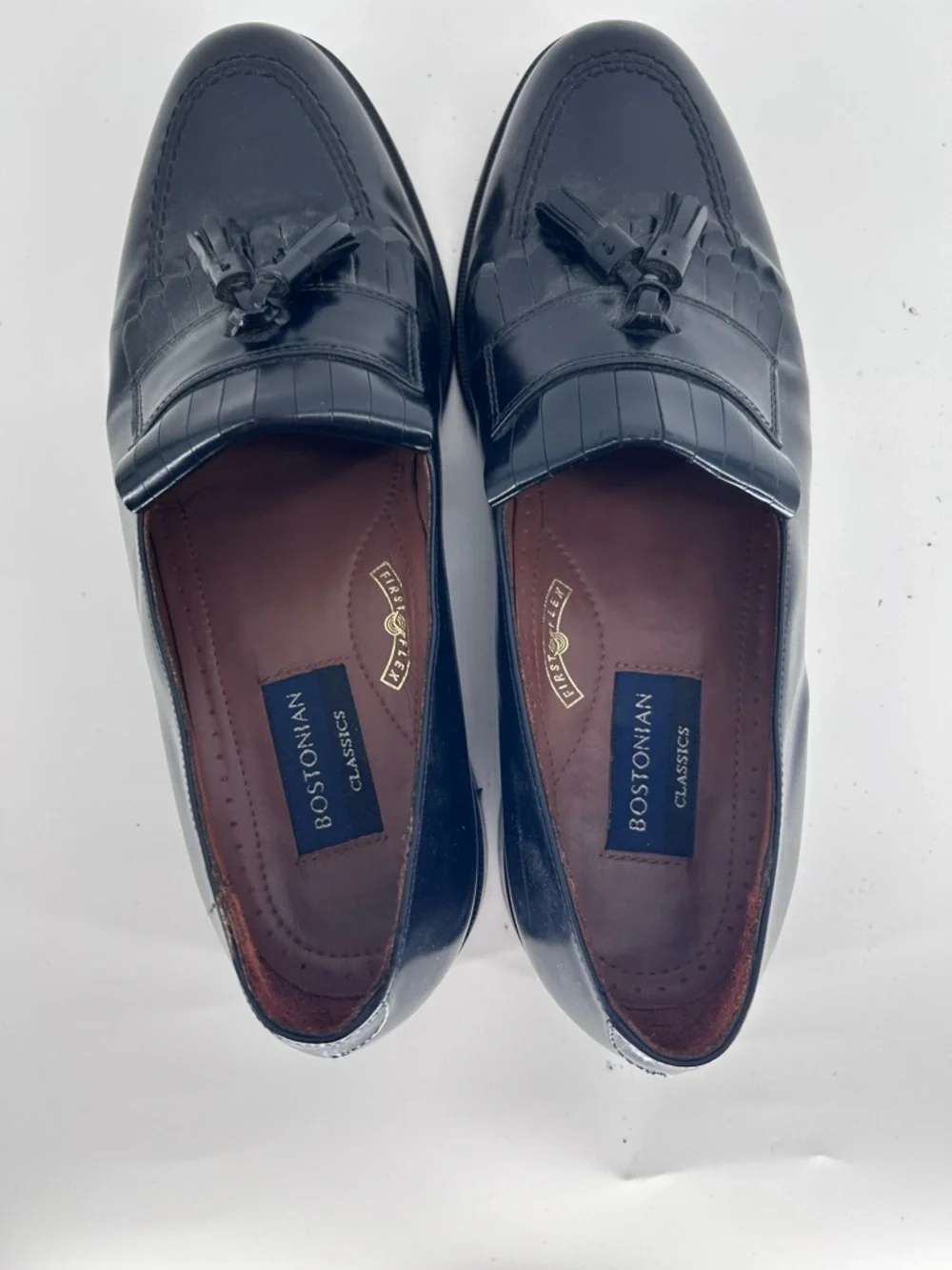 Bostonian Classic Black Tassel Kiltie Loafers - Men | Size‎ 9